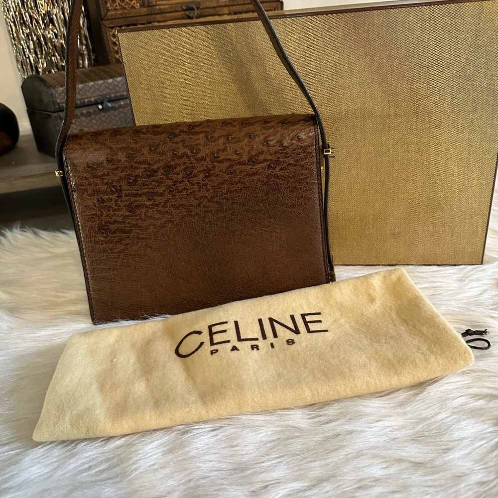 Vintage Rare Celine Ostrich Bag - Picture 6 of 17